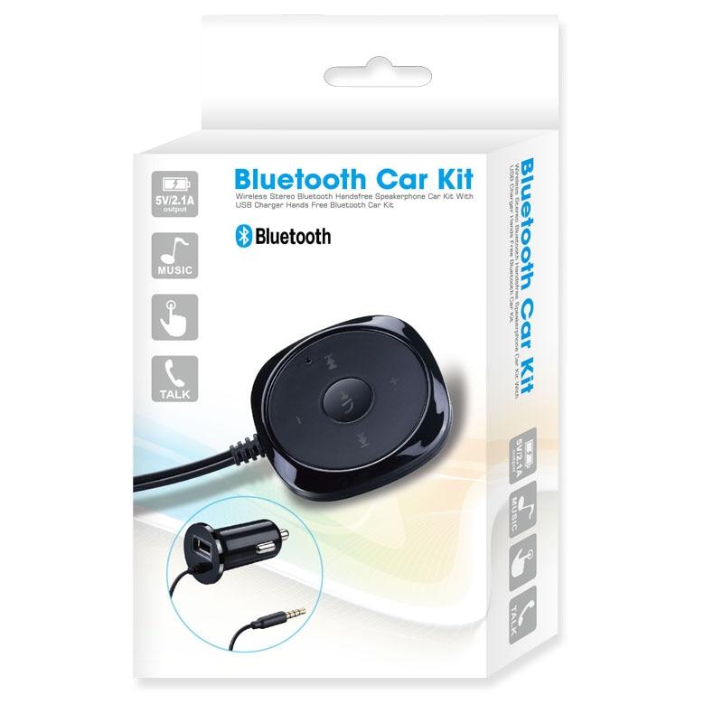 

Автомобильный комплект громкой связи Bluetooth MP3-плеер для автомобильного USB-зарядного устройства Поддержка Siri 3,5 мм Aux Bluetooth Carkit car bluetooth чёрный