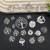 Ancient Silver Plant Small Pendant Hollow Tree Of Life Alloy Accessories Handmade Beaded DIY Material Jewelry