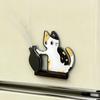 Cartoon Cat Hair Storage Box Moisture Proof Kitten Pushing Vase Magnetic  Pet Lovers