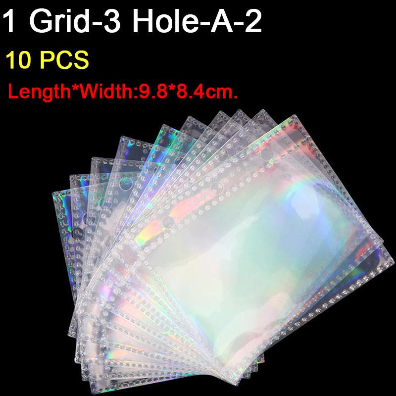 10PCS Inner Page Photocard Binder Multi-Pockets Kpop Sleeves Photo Album Page Idol Photo Card Protector Book 1/4 Grids 3/6 Holes