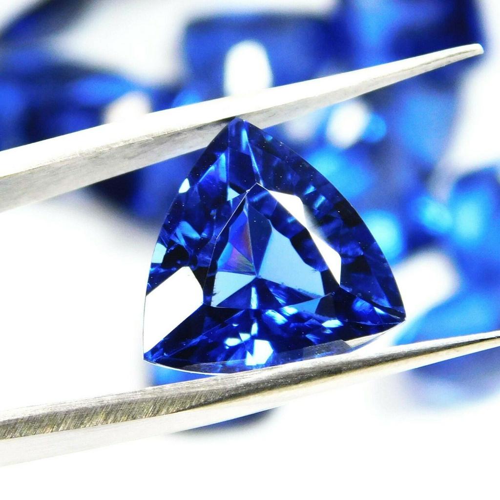 Natural Blue Tanzanite Loose Gemstone 8 Ct Trillion Shape for Jewelry Making and Gem Collections