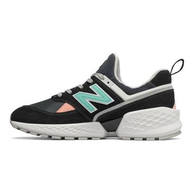 Nb 574 Sport V2 Mesh Fabric Synthetic Leather Suede Comfortable Low Top Lifestyle Shoes Men Sneaker Black Blue MS574GNB