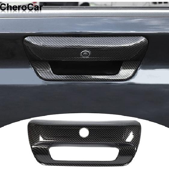 Carbon Fiber Rear Tailgate Handle Trim For Dodge Ram 1500 2018