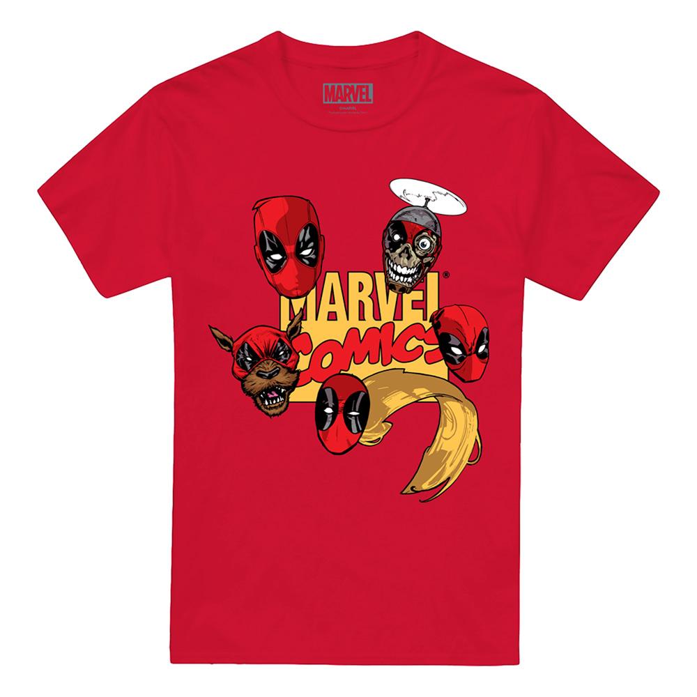 Deadpool Mens Character Heads T-Shirt