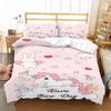 Unicorn Kids Girls Pink 3D Bedding Set Duvet Cover Sale Cartoon Bedcllothes Animal Printed Queen King Size Home Duvet Covers