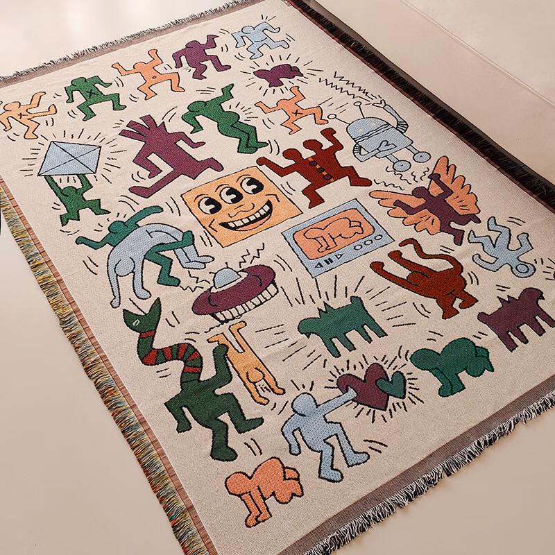 NuFeng Bohemian Graffiti Outdoor Camping Picnic Blanket 180x380cm