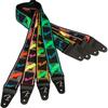 Fender Strap Neon Monogrammed Strap, Yellow/Pink