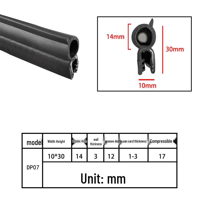 High-Temperature Resistant U-Shaped Rubber Sealing Strip for Dustproofing Electrical Cabinets and Car Doors