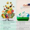 6pcs Snack Container Stainless Steel Double Compartments with Leak Proof Lids Double Dipping Sauce Dish for Sauce Dip Nut Snack