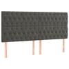 Maison Exclusive - Tête de lit Gris foncé 180 x 7 x 118/128 cm Velours