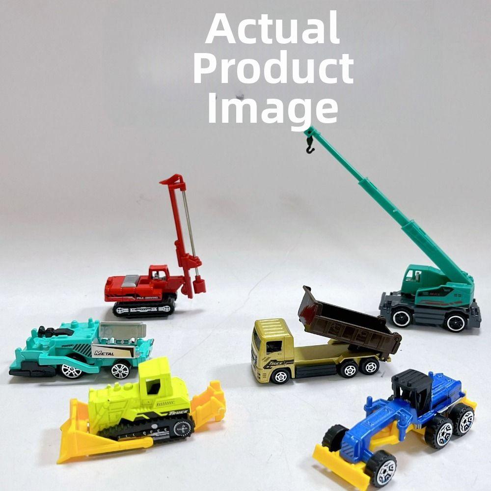 4/6pcs Mini Alloy Engineering Truck Loader 1:64 Simulation Metal Car Model Toy Sliding Boy Gift