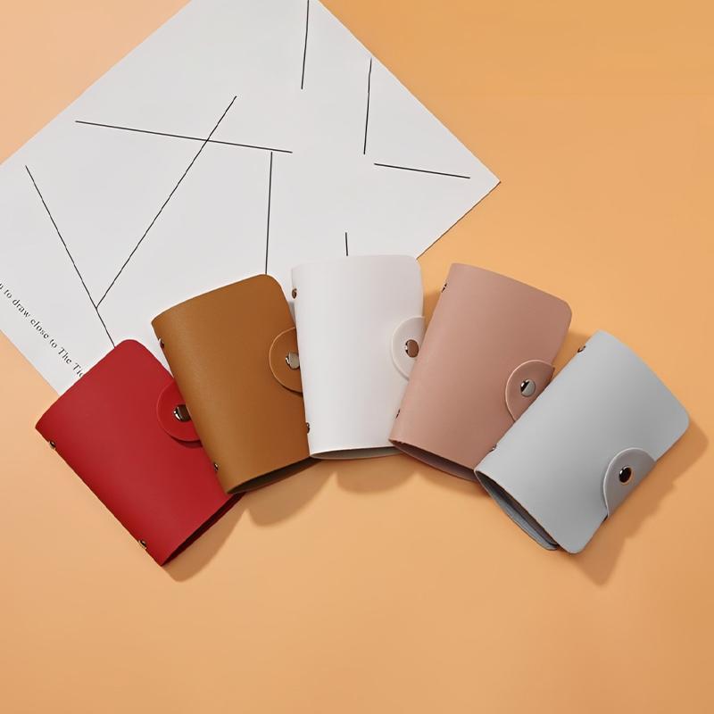 Business Card Holder Anti-Theft Id Credit Card Holder Fashion Women'S 12 Cards Slim Pu Leather Pocket Case Coin Purse Wallet