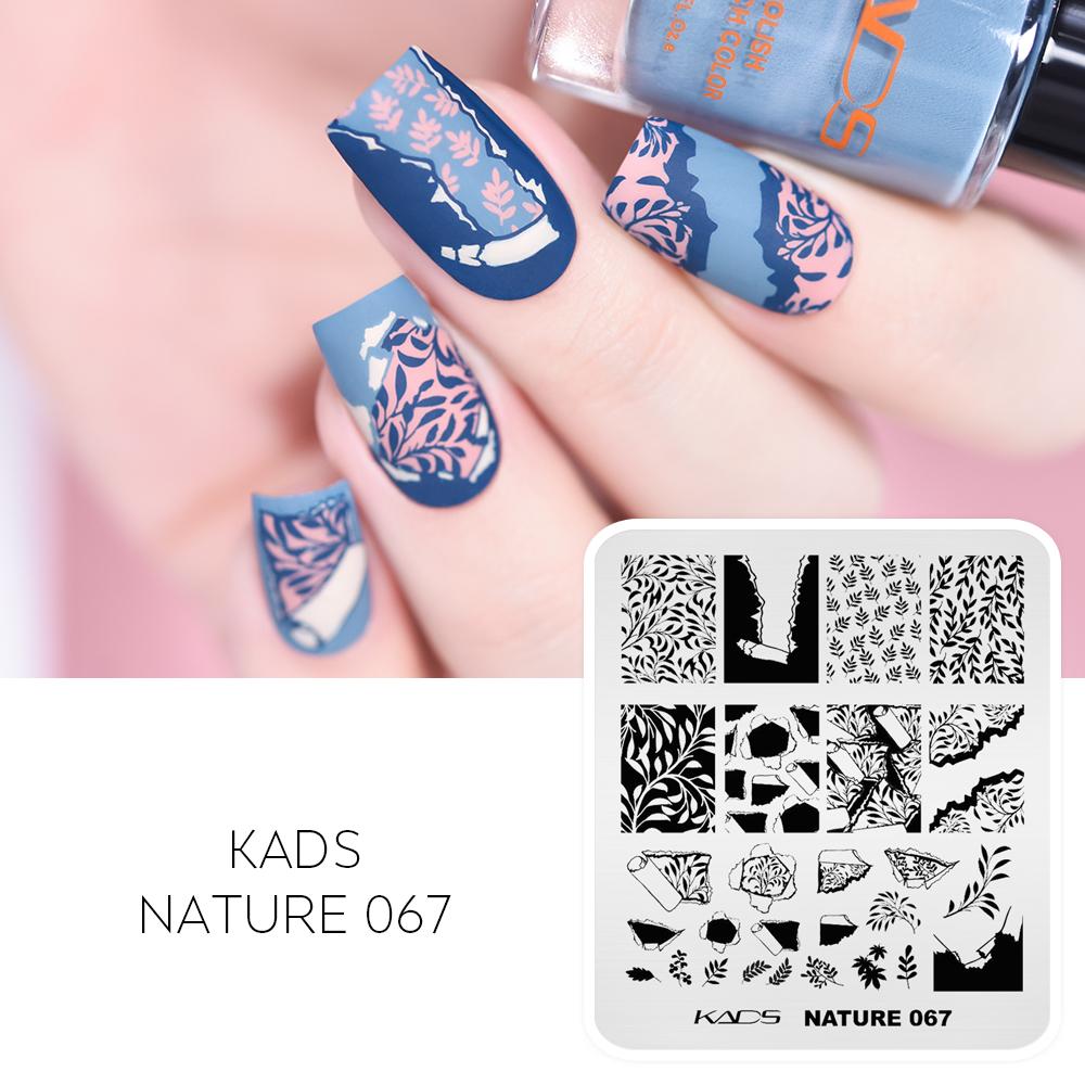 kads Nail Stamp Plates Nature Flower Animal Images Stamping Templates Nail Printing Stencil Tools for Nail Art Design