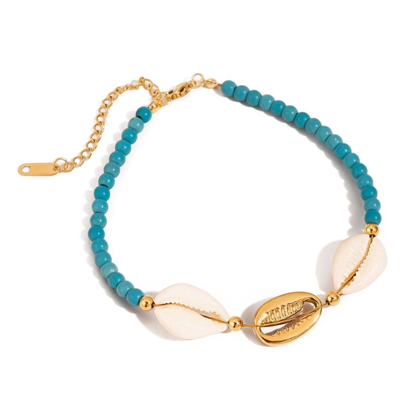 Resin Plastic Anklets for Women 6 Unique Beach Vacation Designs Comfortable Jewelry Accessories