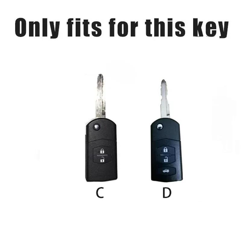 2025 Hot 3 Buttons Car Leather Key Case Protector Cover Shell For Mazda CX-5 CX5 CX-7 CX7 3 2 6 Atenza CX-9/CX9 MX5 Key Case Acc