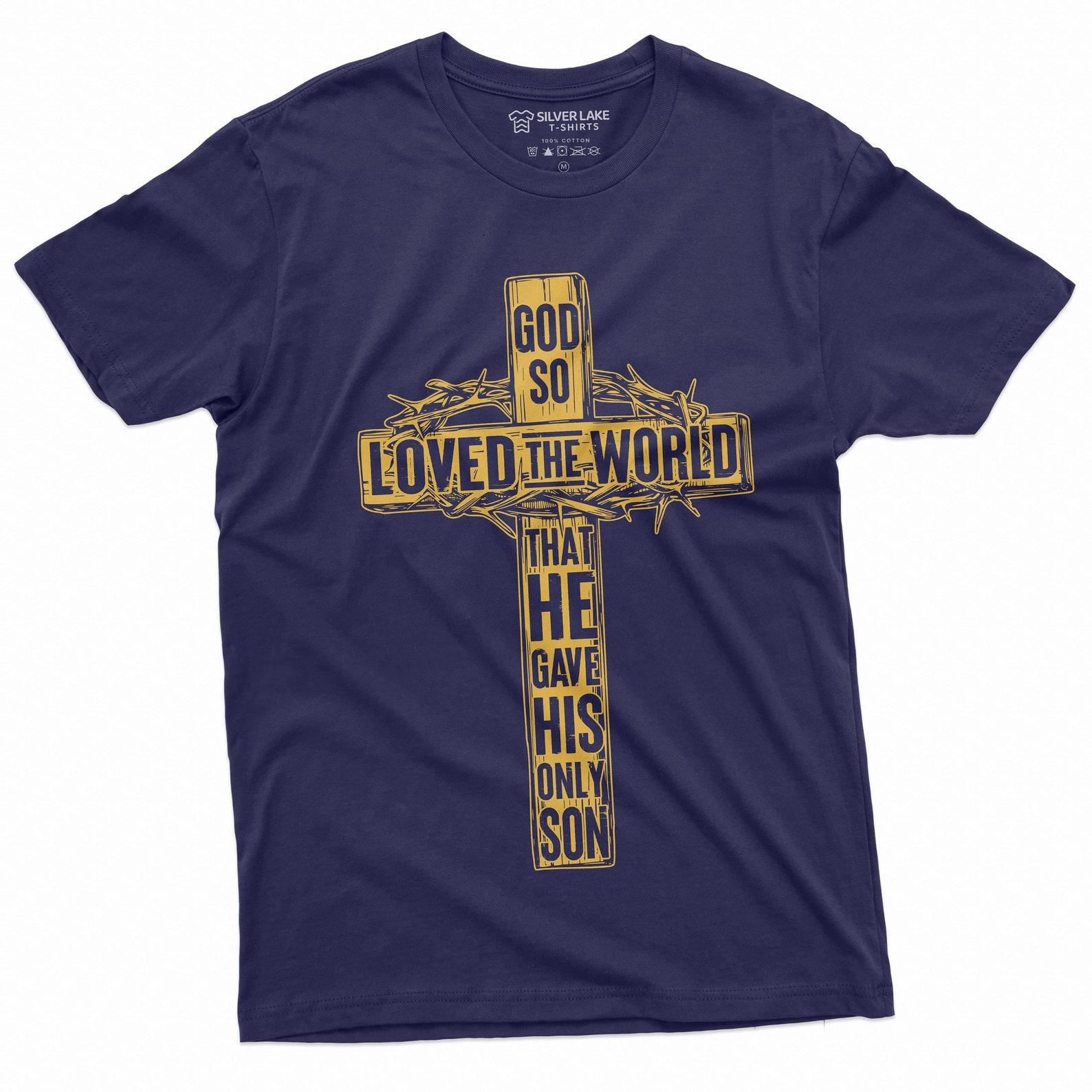 Jesus T-shirt Christian Tee Cross Tee Shirt Unisex Mens Womens Tee Birthday Gift Christmas Tee M