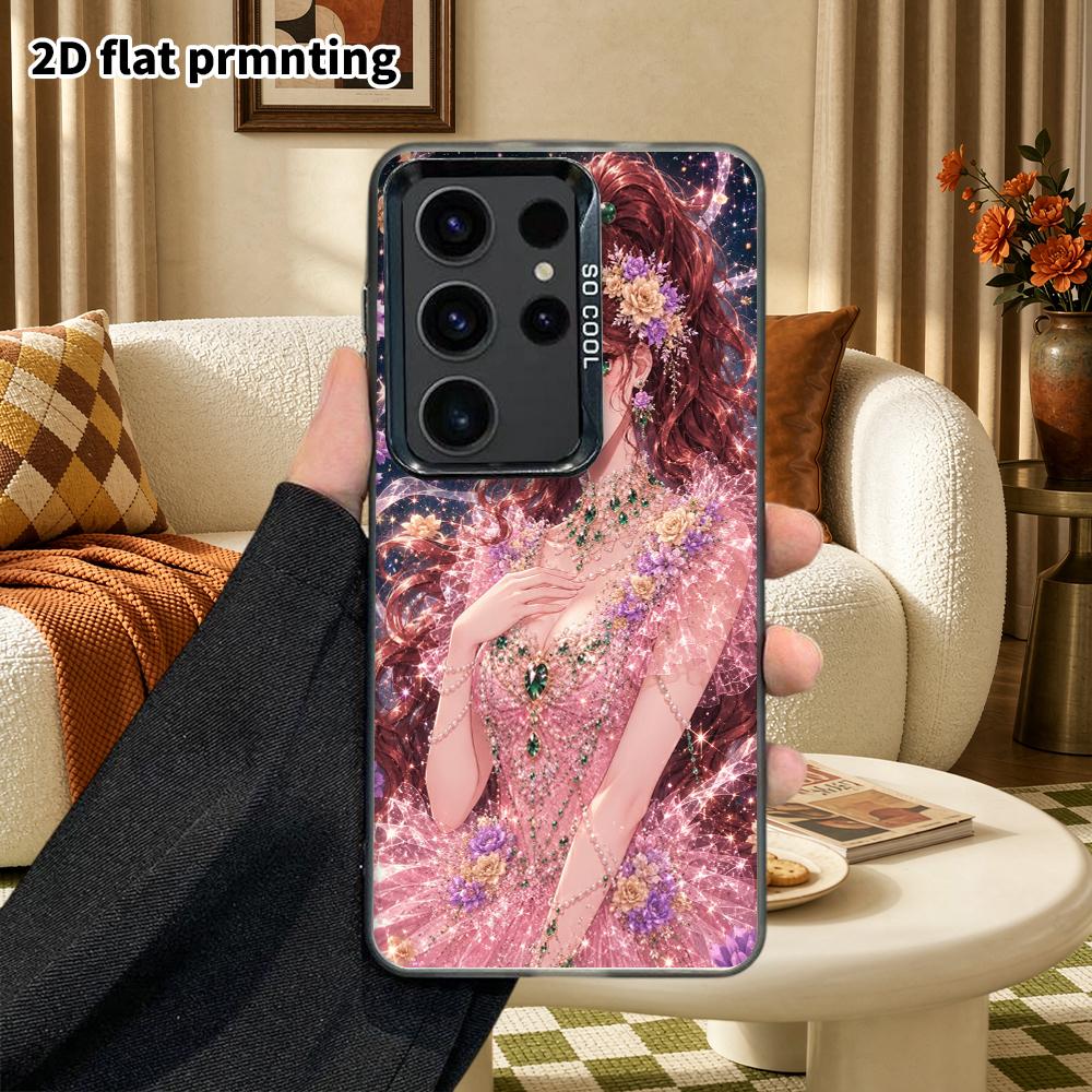 Phone Case: 2D Flat Samsung Galaxy A34 A35 M05 M06 S20 S22 S21 FE Plus 5G Protective Case, Couple Style, Red-Haired Girl, Christmas and Halloween Gift