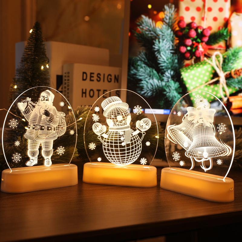 3D Neon LED Christmas Ornament Night Light