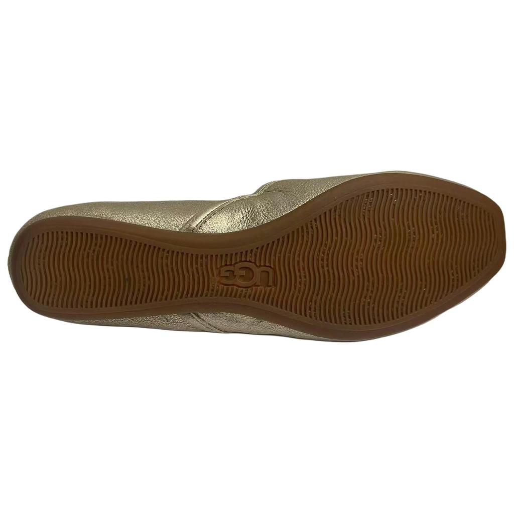 UGG Lena Flat Versatile Slip-On Casual Shoes Women flats Gold 1095090-GOLD