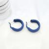 Vibrant C-Shaped Candy Color Hoop Earrings: Trendy, Cute, and Fashionable for Women