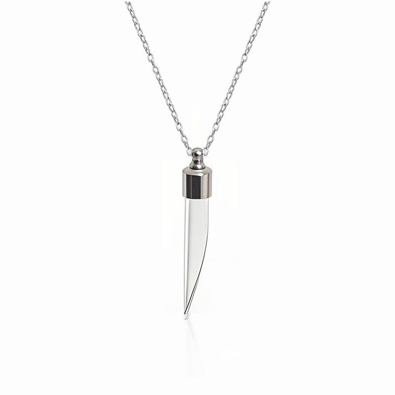 Mini Titanium Staal Ketting met Twist-Open Wensfles Hanger voor Babyhaar en Cinnaber Opslag