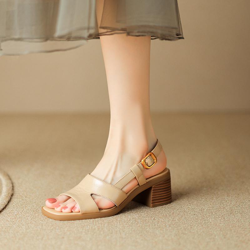 Sandalen PU Leer Open Teen Dames Strand Schoenen Zomer Sexy Sandalen Gespsluiting Flip Dames Sandalen