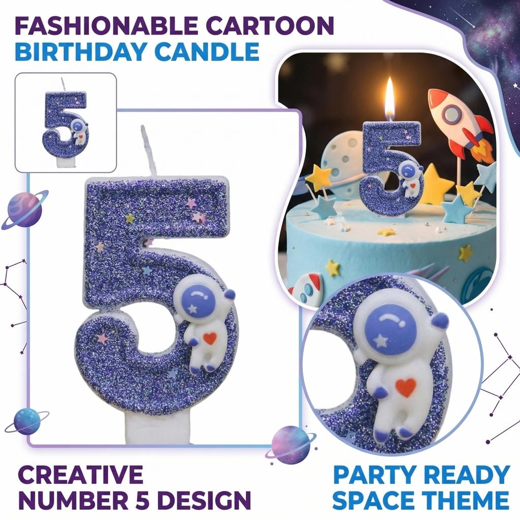Fashion Cartoon Creative Birthday Candles Party Digital Candles