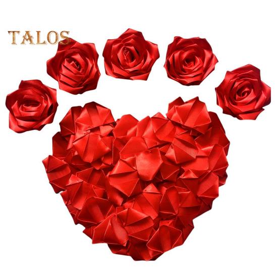 

273 шт. готовых лепестков роз из атласной ленты, сделанных вручную, наполовину готовых вечных лепестков роз, самодельных вечных цветочных букетов на годовщину свадьбы, день рождения A