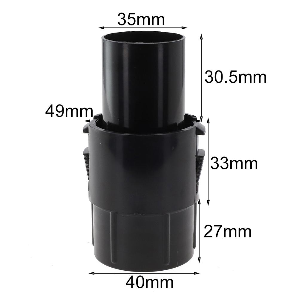 Vacuum Hose Adapter Length 90mm Plastic Adapter Black