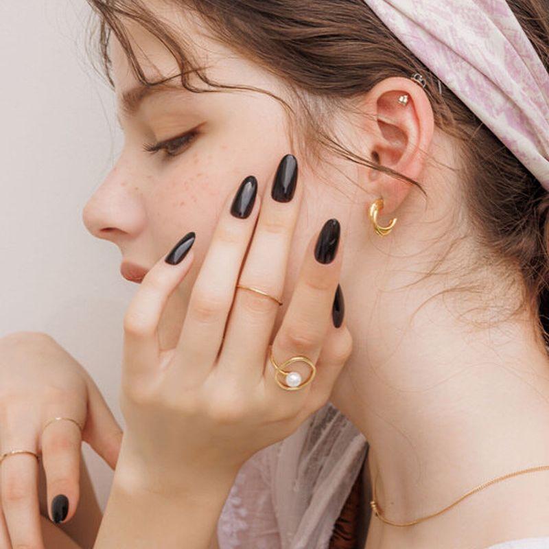 Reusable Nail Tips New Black (Almond)