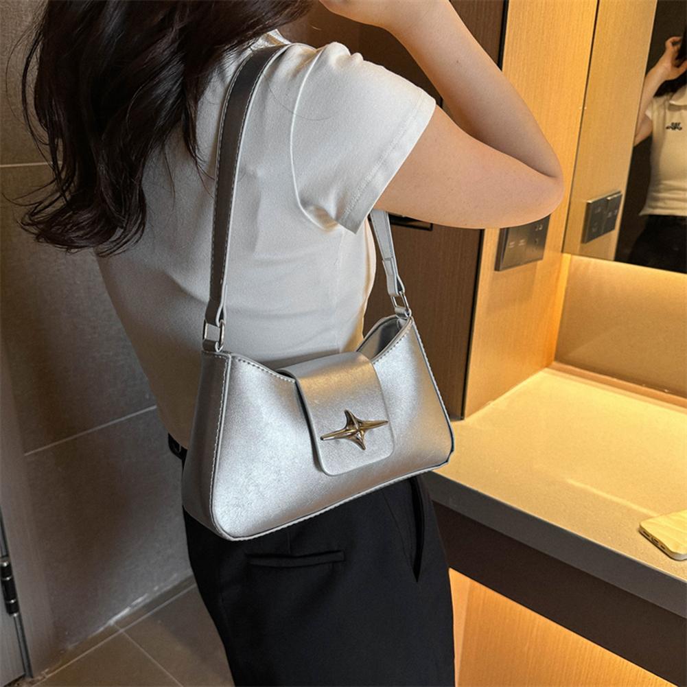 Vintage PU Leather Shoulder Bags for Women 2025 Y2K Chic Hobo Bags Luxury Brand Ladies Armpit Purses Daily Handbag Underarm Bags