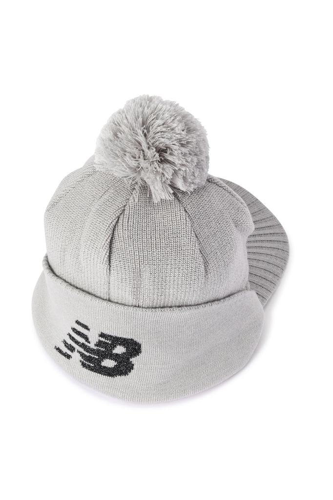 New Balance Golf Women's 2-Way Knit Cap with Brim (Fleece Lining, Removable Visor) / Golf Hat / 012-3287515 020_Gray FR