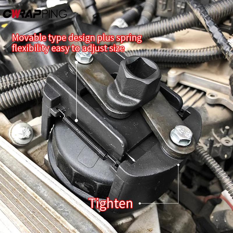 Universal Car Oil Filter Wrench Fuel Filter Removal Cast Steel Spanner Adjustable Removal Repair Tools for Car Accessories