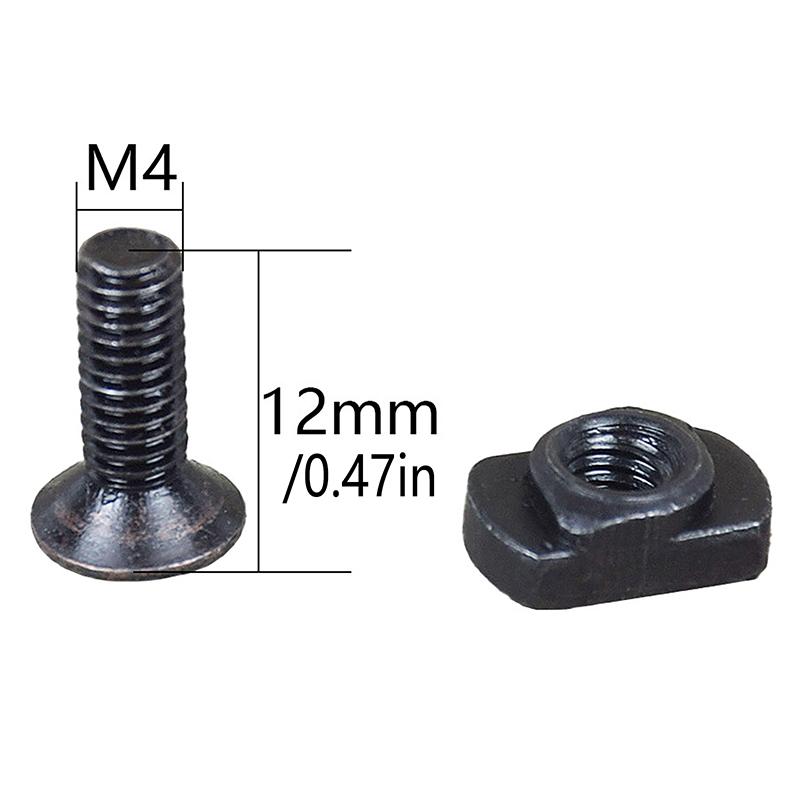 10Pcs M4X10/12Mm M-Lok Screw And Nut Rails T-Nut Screw Replacement Set For Mlok Handguard Rail Sections Hunting Accessories
