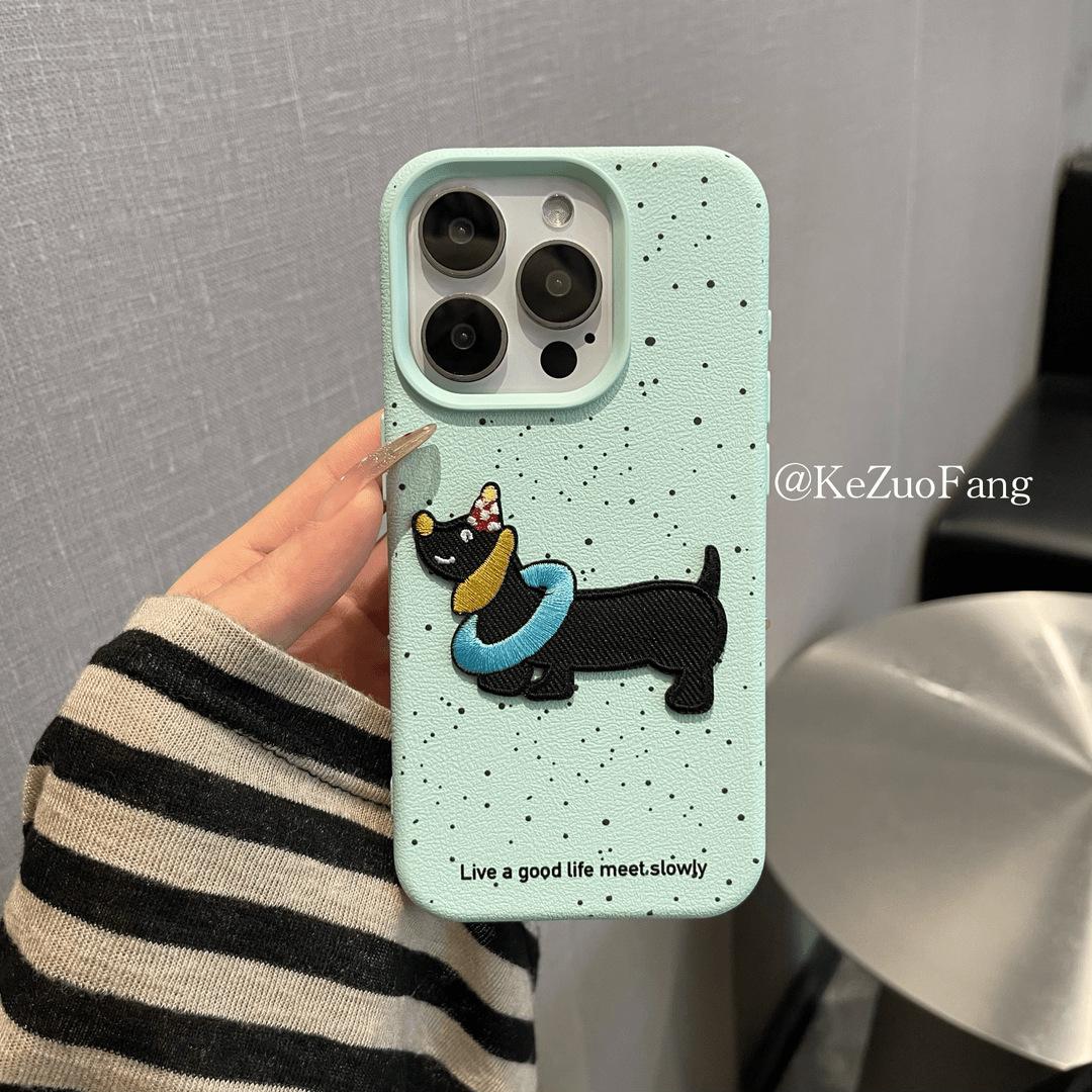 

Three dimensional Dachshund Dog Suitable for IPhone16promax Apple 14 Mobile Phone Case 13 Women s Model 12 Soft 11 15plus Apple 12promax