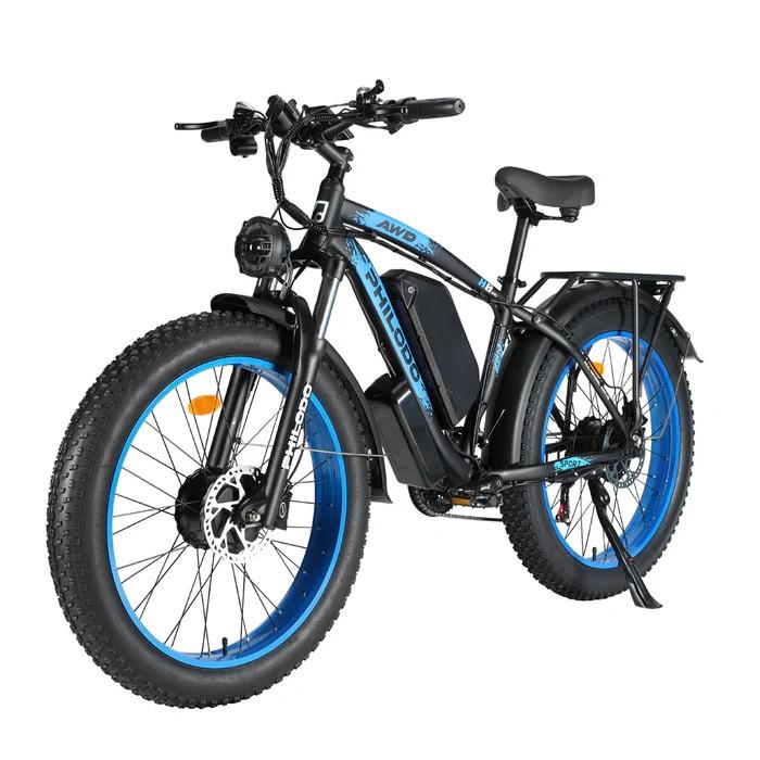 PHILODO H8 Elektrische Fiets met Dubbele Motor, 48V 26Ah Verwijderbare Batterij, Hydraulische Schijfremmen