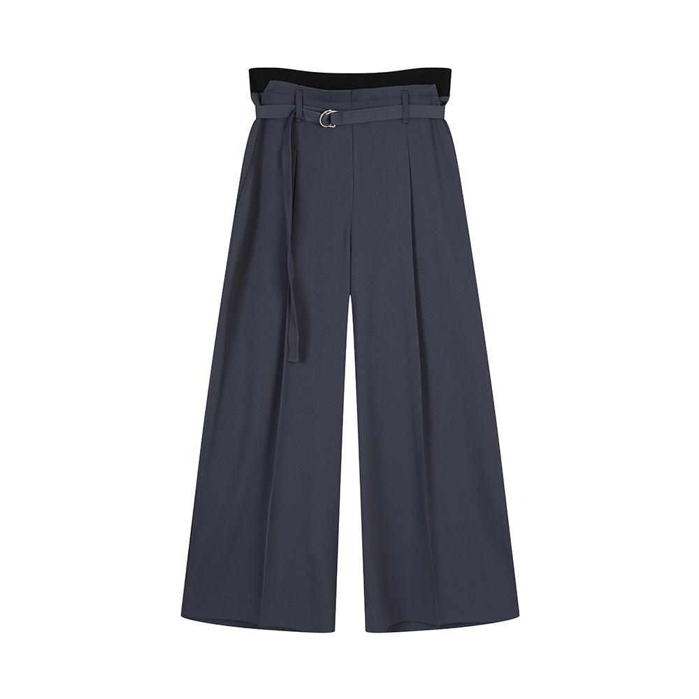 LAP Elastic Waistband Belted Pants Set Ar2Wp563