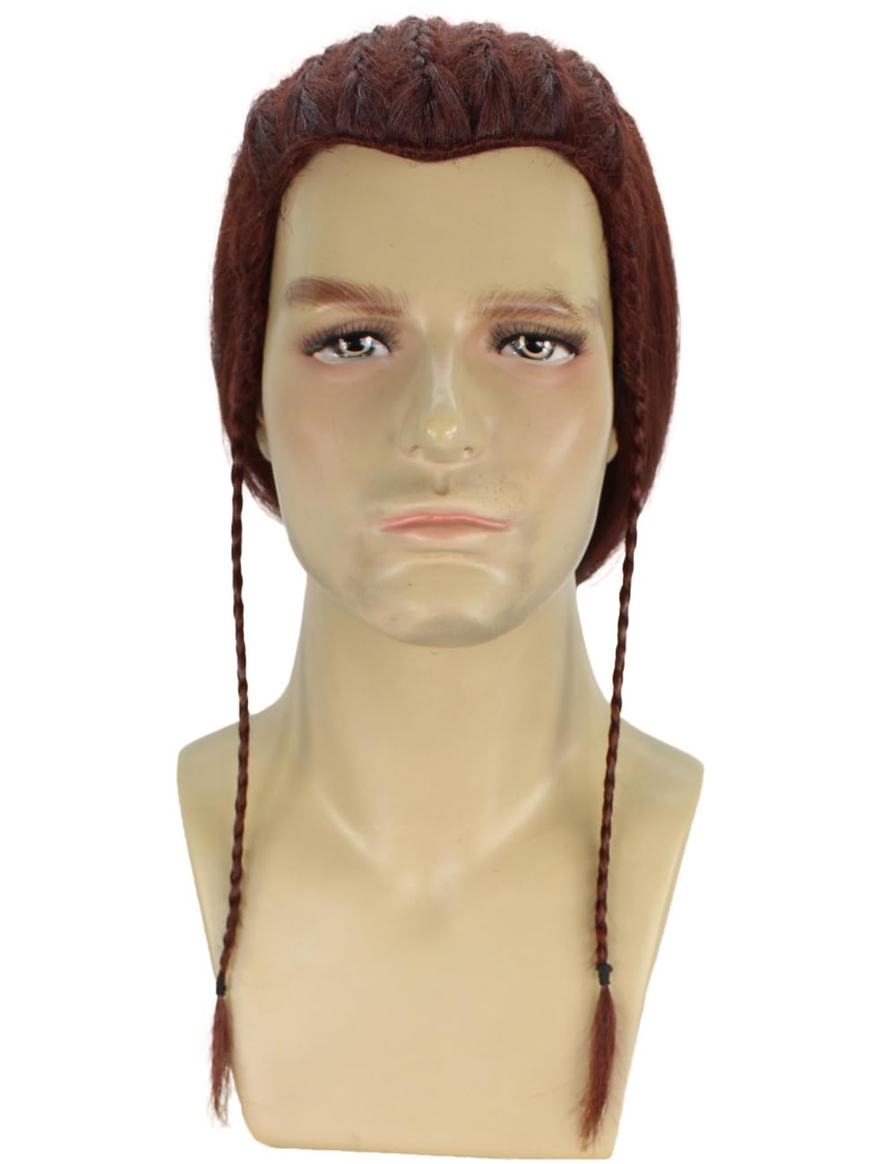 Wigs2you H-5655 HPO Взрослая Мужская Гуманоидная Воинская Темно-Каштановая Косая Парик