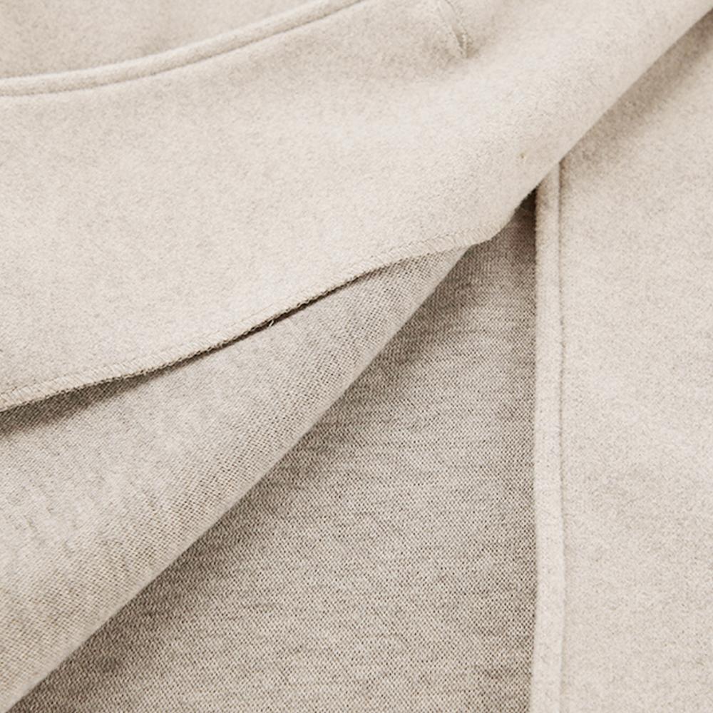 Dámský dvouřadý vlněný kabát jednobarevný ležérní elegantní britský styl všestranný top pro ženy