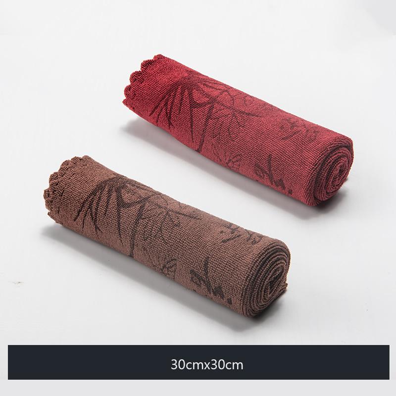 GIANXI Portable Kitchen Tea Towel Tourist Hotels Dry Handkerchief Red Absorbent Towel Coffee towel Towel Kitchen Accessories