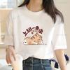 T-shirt d'été ample décontracté à col rond manches courtes haute qualité impression chat dessin animé mode de rue nouveau t-shirt en coton pour femme