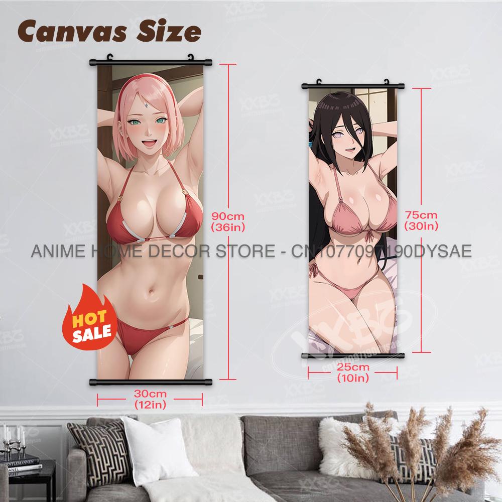Naruto Konan Posters Sexy Anime Hyuuga Hinata Home Decor Haruno Sakura Decorative Scrolls Picture Yamanaka Ino Hanging Paintings