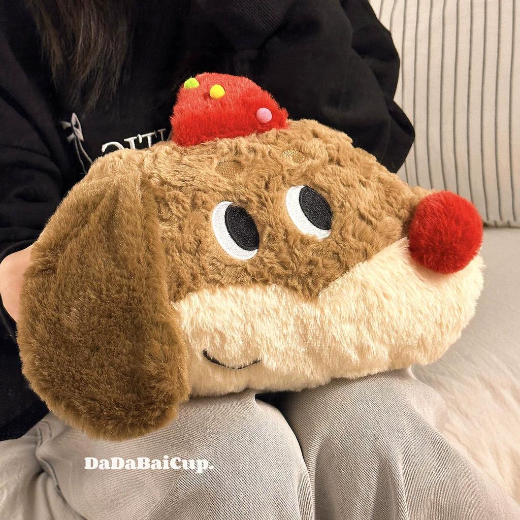 Hot Water Bottle 2025 New Model, Rechargeable, Explosion-Proof, Thickened, Cute Dog Plush, Water-Filled, Can Be Inserted Into Hands
