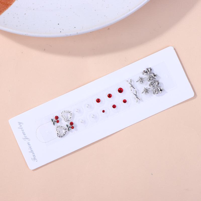 20Pcs/Sheet  Heart Cherry Bow  Ear Point Stickers Ear Pressure Stick Acupuncture Auricular Ear Stickers Massage