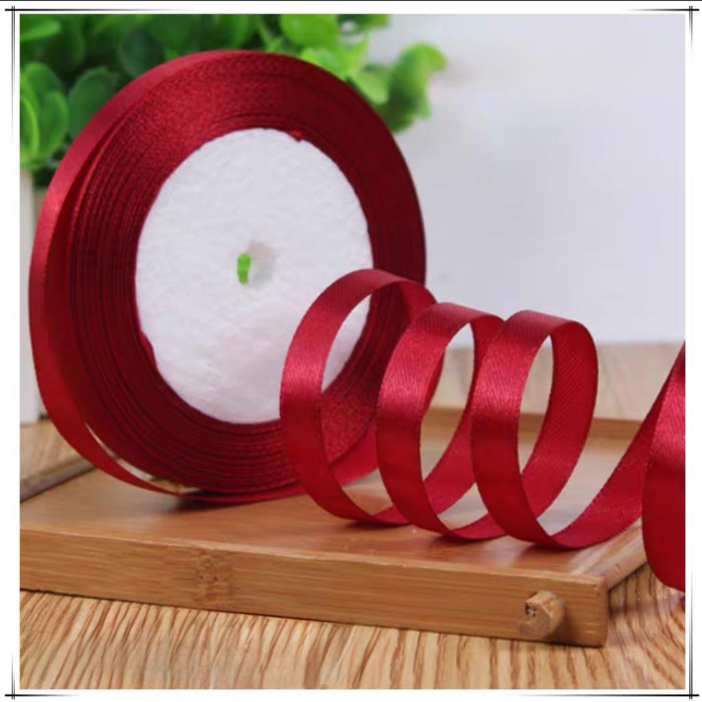 Wholesale 22 Meter/roll Stain Ribbon 1CM Polyester Ribbon for Gift Packing Wedding Party Decoration DIY Handmade Craft Supplies