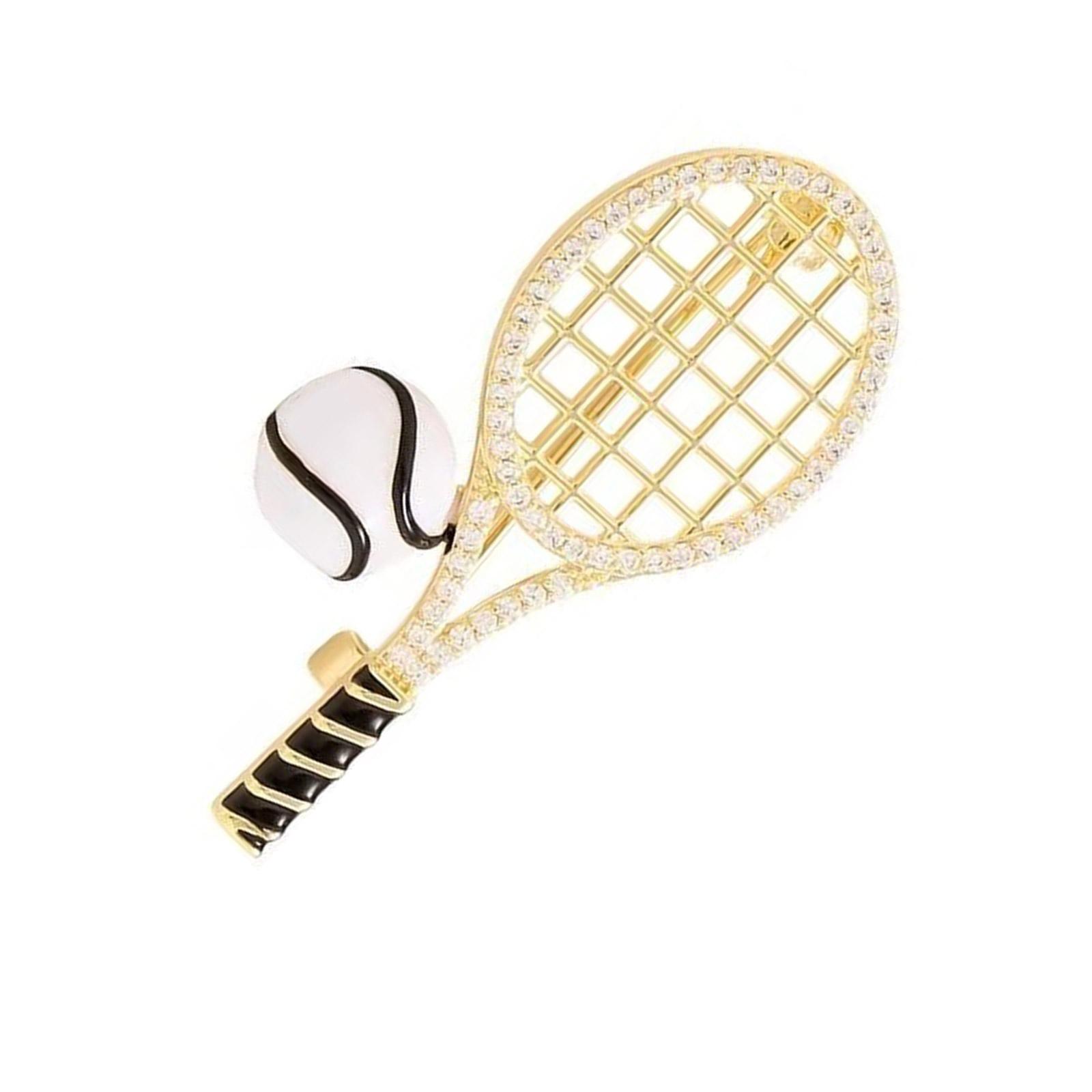 

Элегантная теннисная брошь из сплава с надежной застежкой, легкая для любителей спорта и модных мероприятий