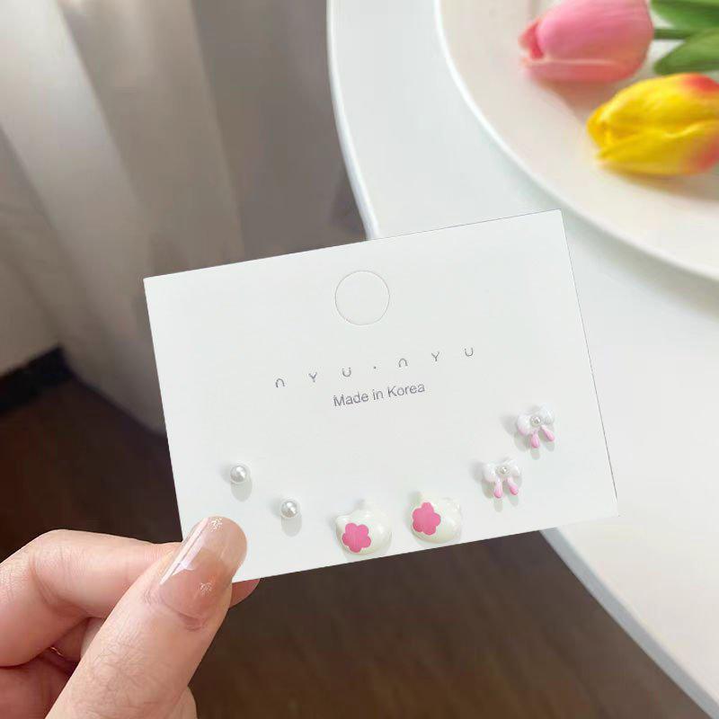 6-Piece Star Chain Zircon Planet Earrings Set – Versatile and Stylish Design