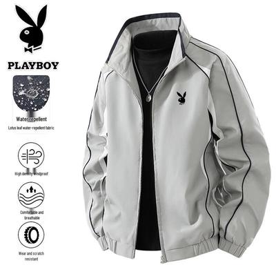 Men's Spring Autumn Casual Loose Fit Stand-Collar Jacket
