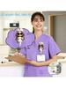 []1Pc Cute Nurse-Themed Retractable Badge Holder With Id Clip - Acrylic Medical Staff Name Tag Reel For Doctors, Rn, Lpn