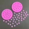 Mini-Silikonform mit 20 Löchern, Kirschblüten-Rose, DIY-Blumenform, Schokolade, Fondant, Dessert, Blumenkuchen, dekoratives Backwerkzeug